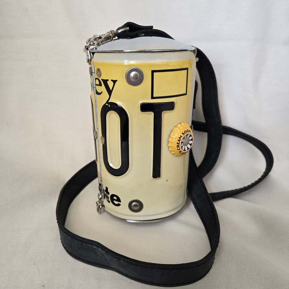 New Jersey Little Earth License Plate Barrel Purse w/COA Made in USA Recycled